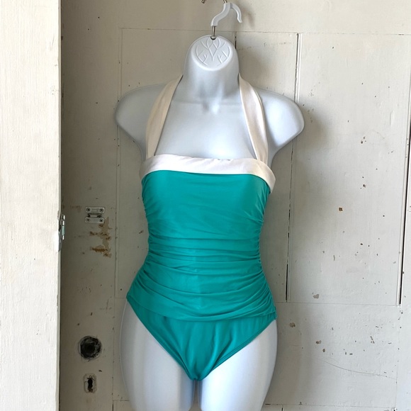 Lauren Ralph Lauren Halter One Piece Swim Suit - Picture 3 of 12